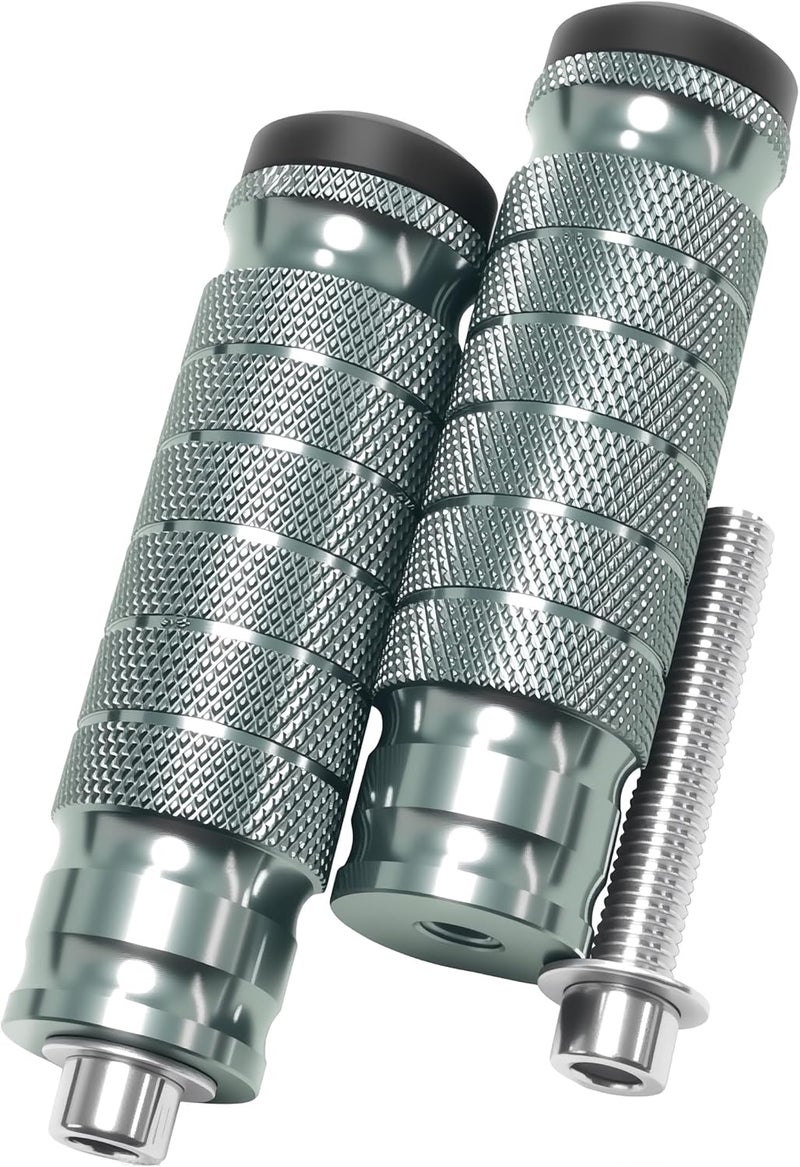 JXPANG Universal 8mm Foot Pegs CNC Aluminum Install Bolts Motorcycle Rearsets Footrest Footpegs Compatible With YAMAHA Honda Suzuki Kawasaki Ducati Aprilia (Titanium) - Image 5